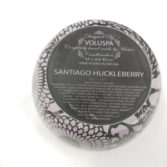 Voluspa 4.5 oz tin candle Santiago Huckleberry - Picture 3 of 3
